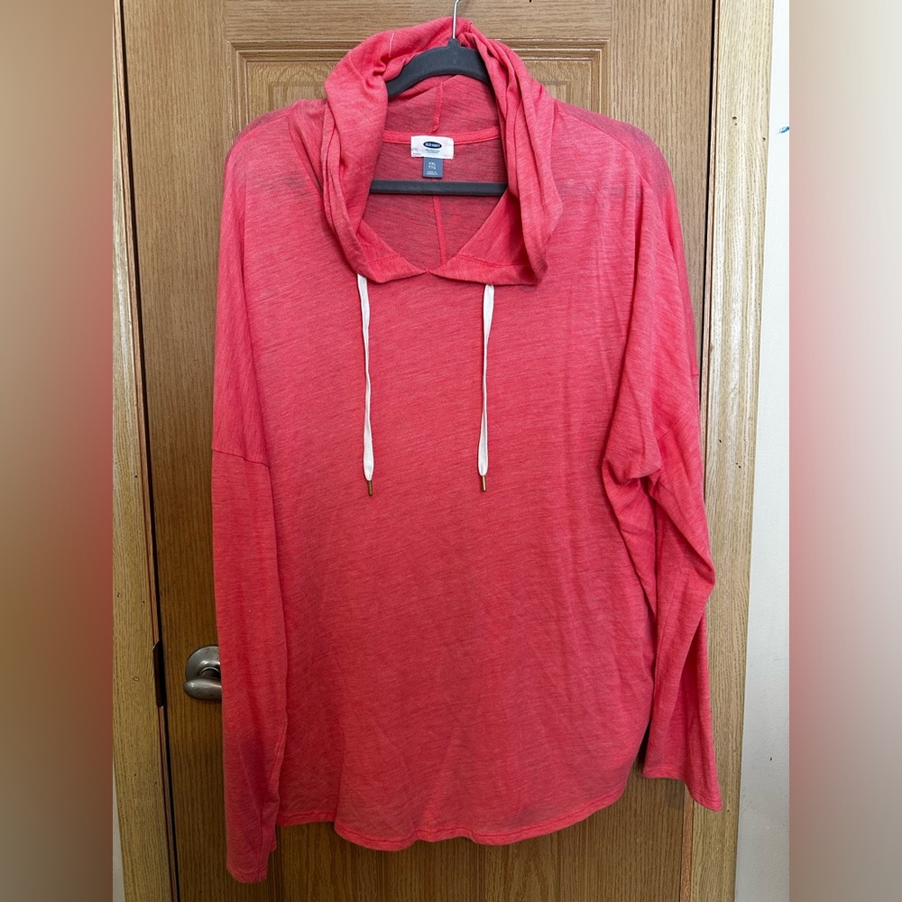Old Navy Peach/Orange Thin Hoodie with Drawstrings Sz XXL -NWOT